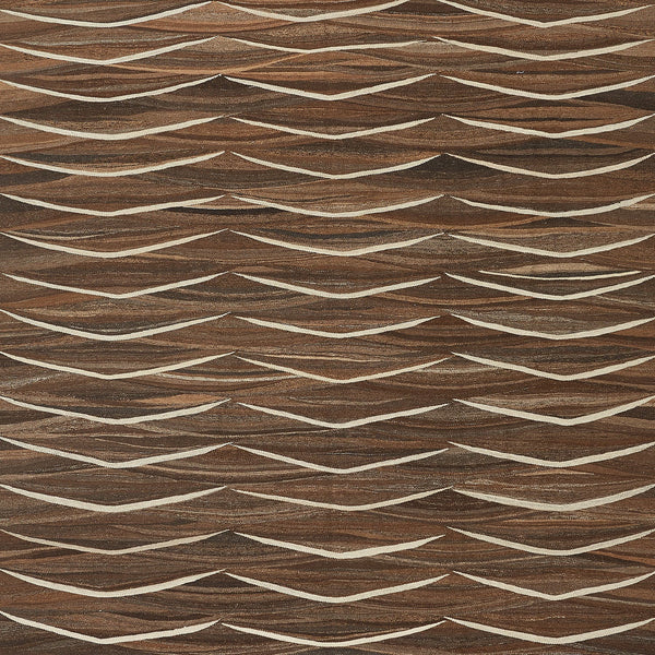 Patterned wood surface with herringbone design adds rustic charm.