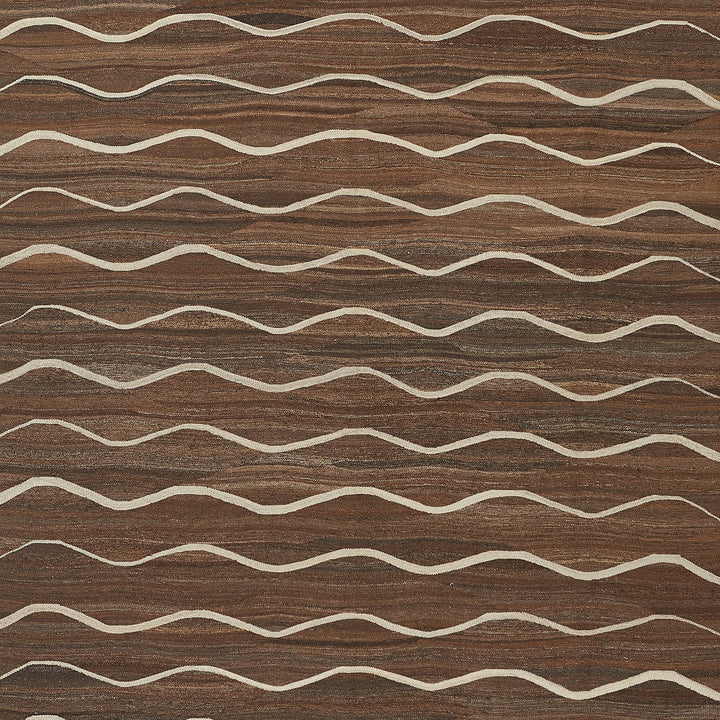 Mesmerizing wavy pattern on dark wood adds elegance to interiors.