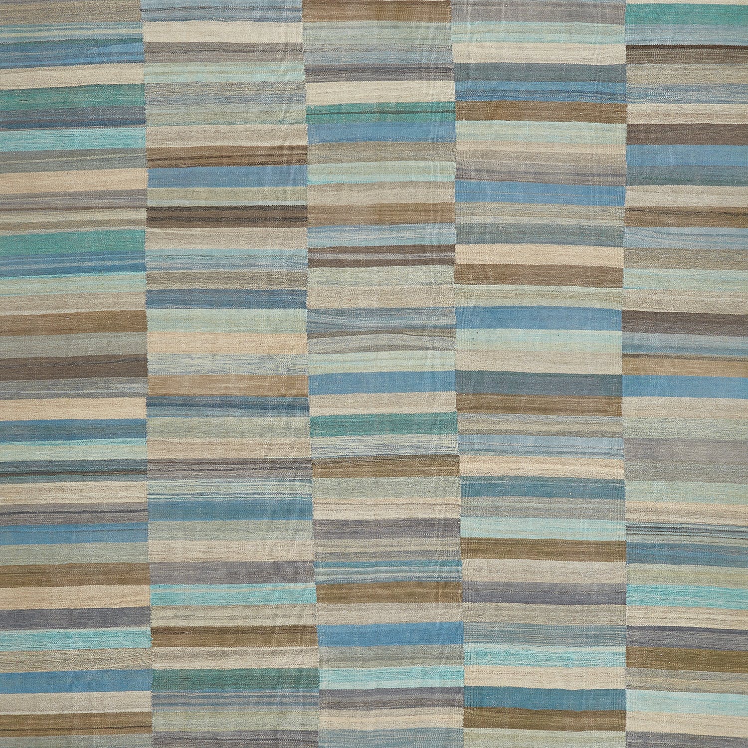 Textile with diverse horizontal stripes in earthy color palette