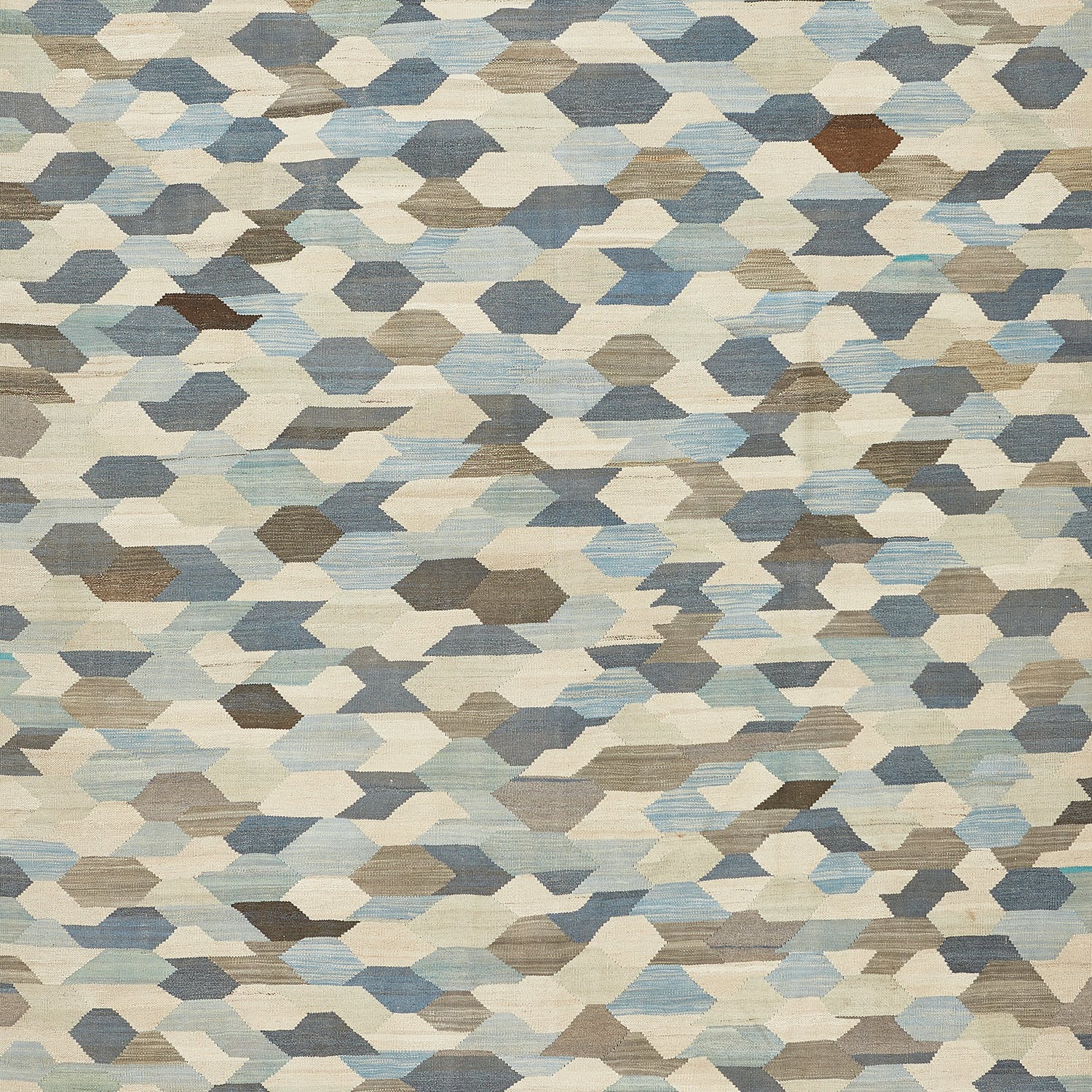 Abstract, mosaic-like pattern of irregular shapes in neutral tones.