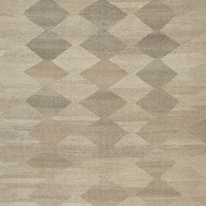 Textured surface with muted diamond pattern creates rhythmic design.