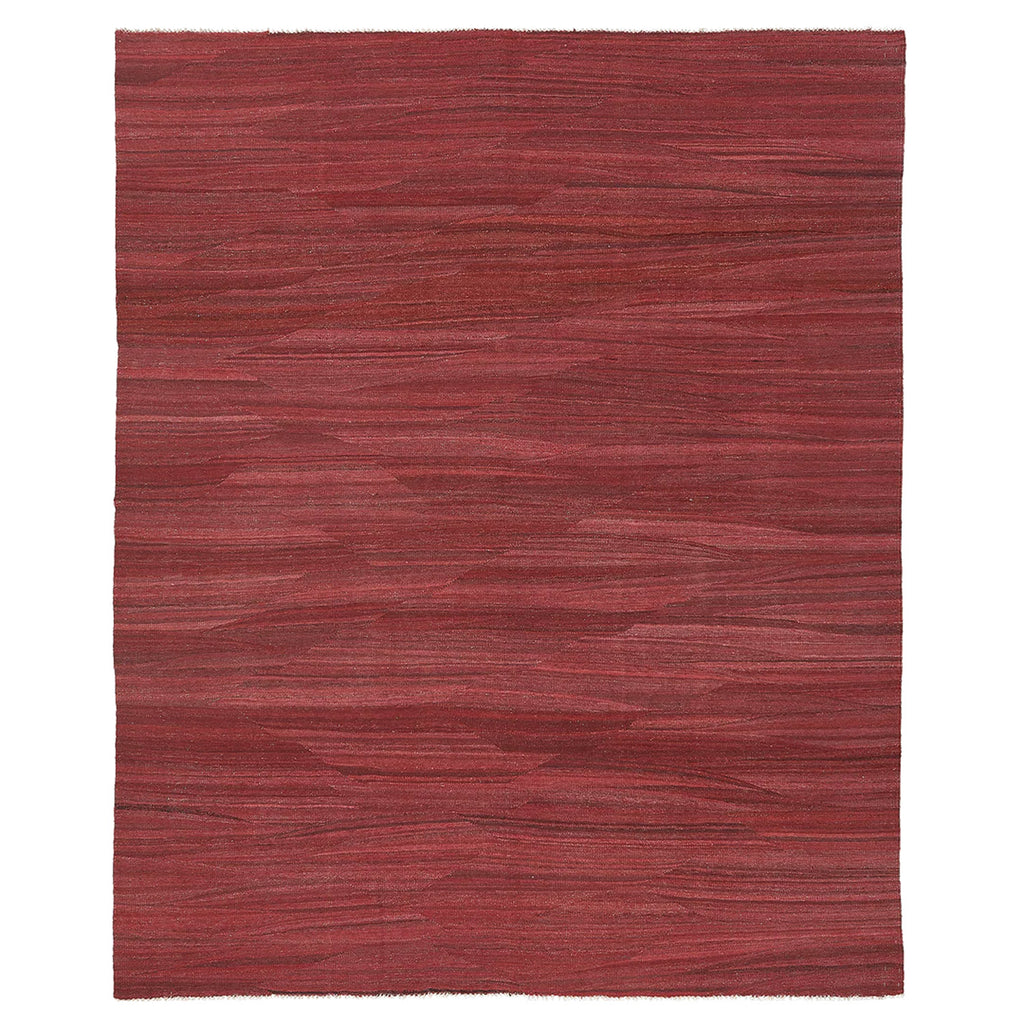 Red Turkish Flatweave Wool Rug - 8'2" x 9'11"