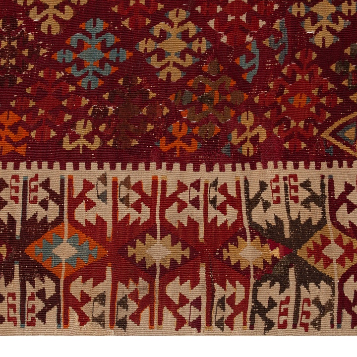 Antique Turkish Kilim Rug- 7'2"x19'8" Default Title