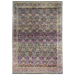 Exquisite hand-knotted oriental rug showcases intricate patterns and vibrant colors.