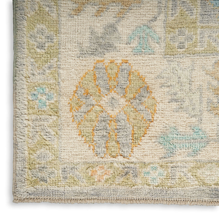 Close-up of a well-crafted woven rug displaying intricate patterns.
