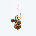 Merry Sloth Ornament Brown