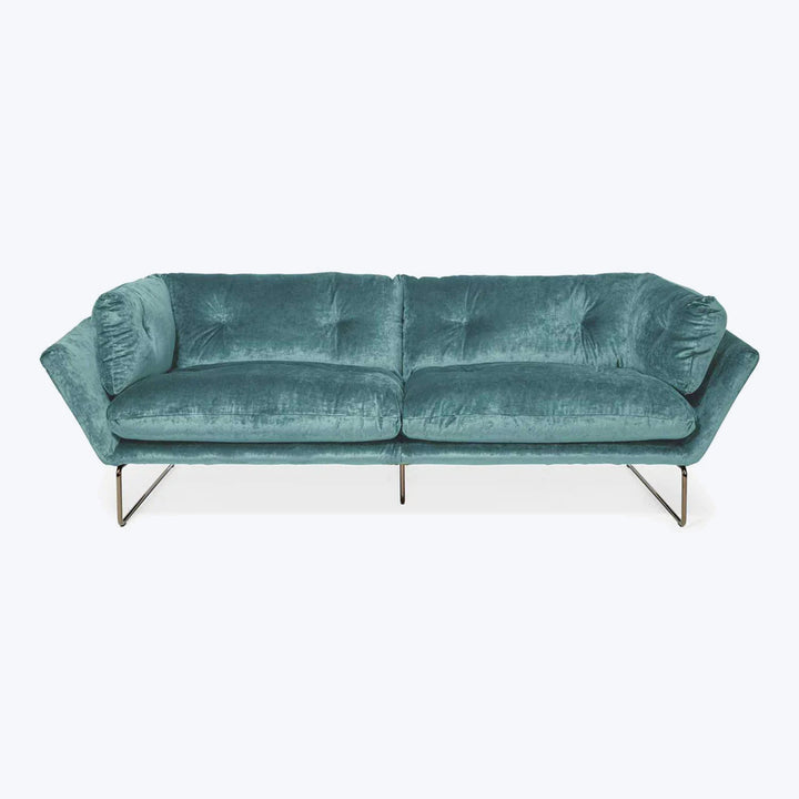 New York Suite Sofa-Vegas 35 Blue-Crushed Velvet