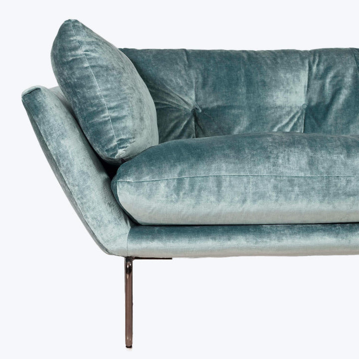 Sab Ny Suite Textured Velvet Apartment Sofa Default Title