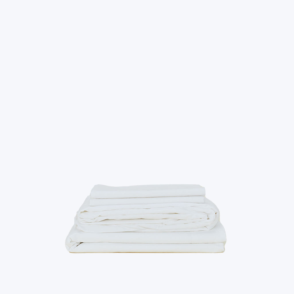 Essential Percale Sheet Set White Sheet Set / King