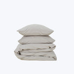 Essential Percale Duvet Cover Light Grey-King