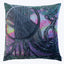 Abstract celestial-themed square pillow with unique string art design.