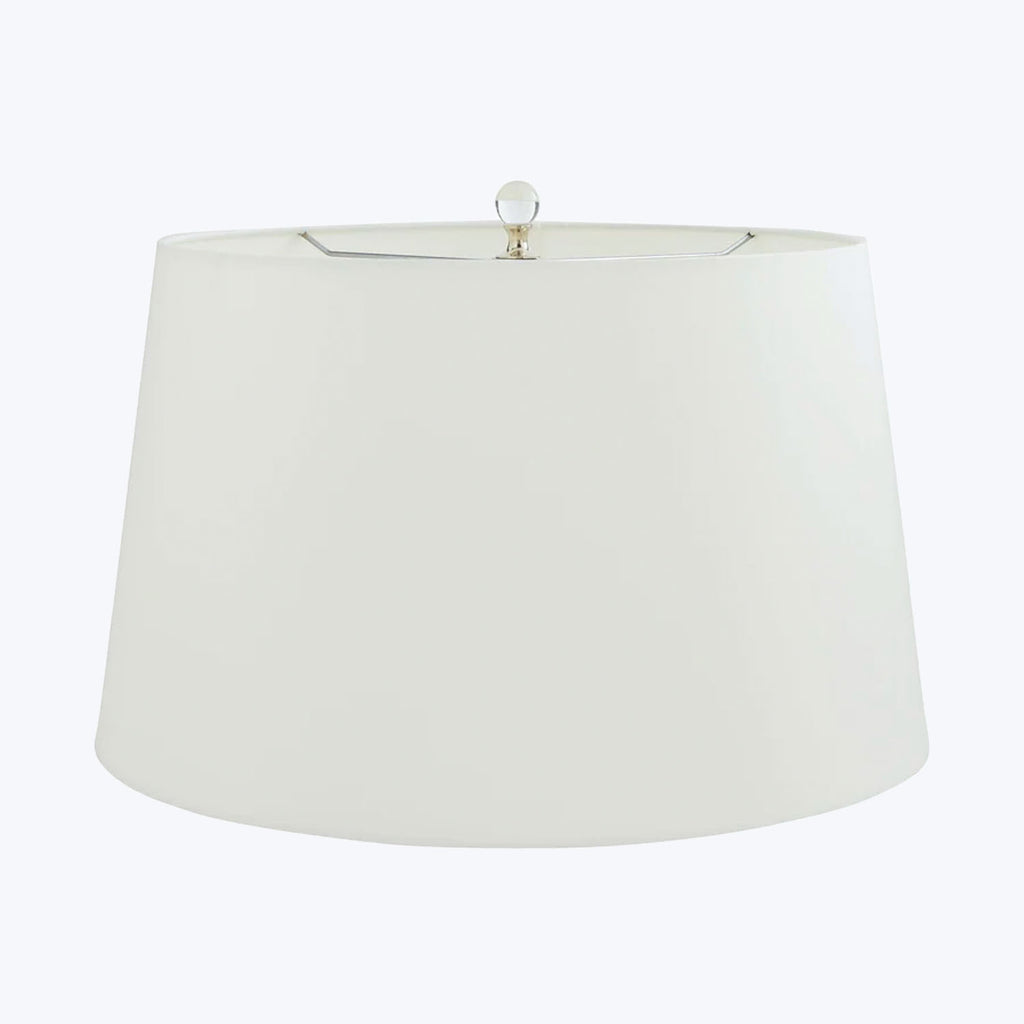 Classic conical lamp shade in solid pale off-white, minimalist design.