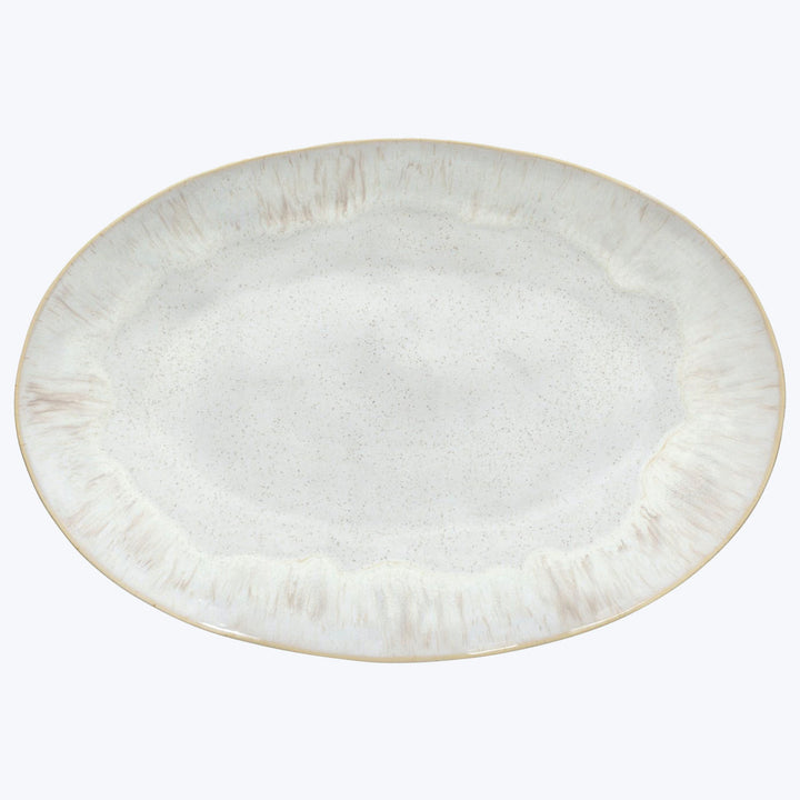 18" Oval Platter-Sand Beige