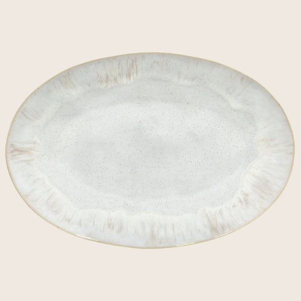 18" Oval Platter-Sand Beige