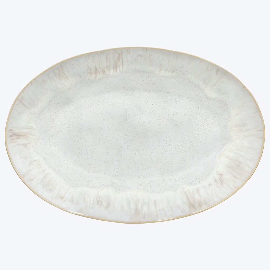 18" Oval Platter-Sand Beige