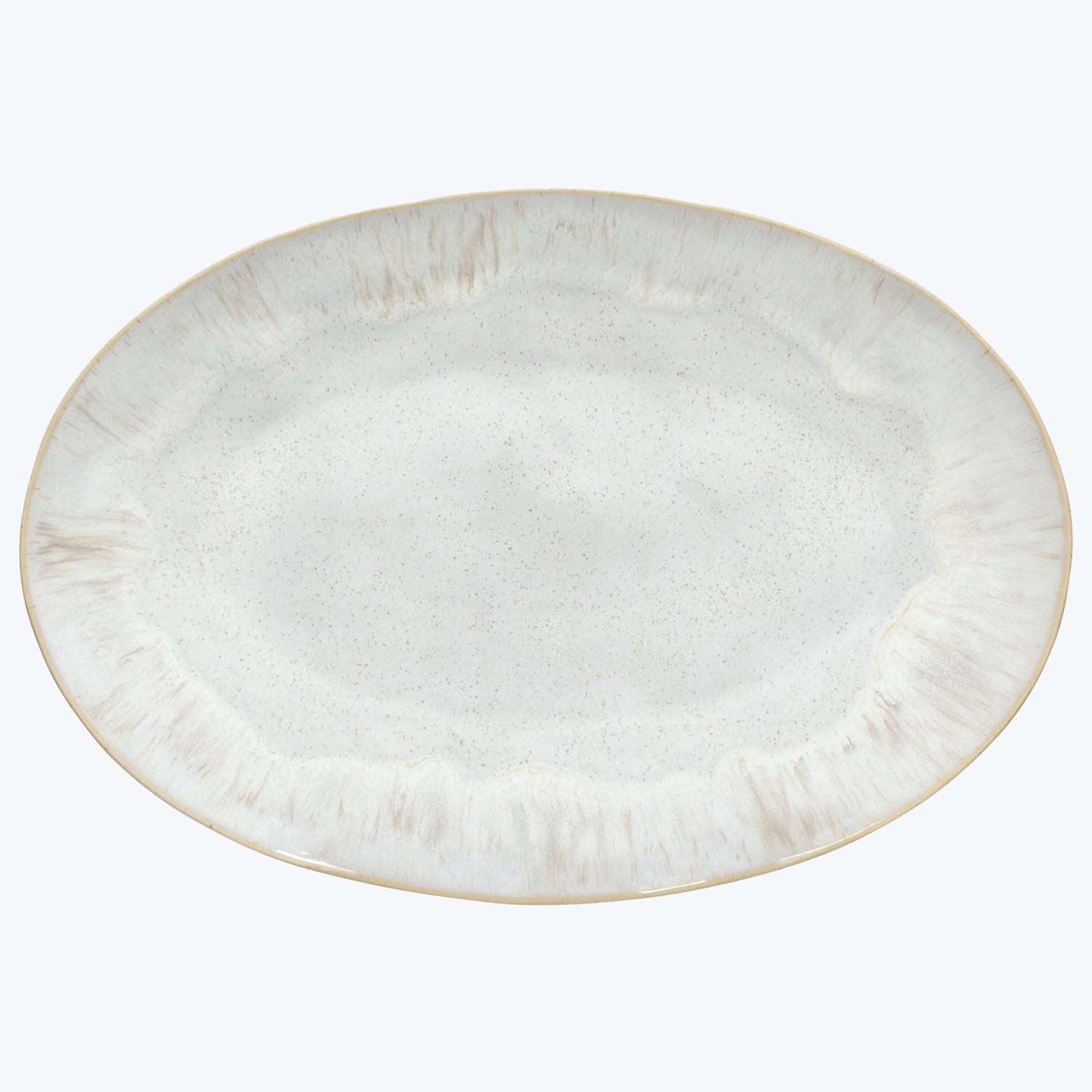 18" Oval Platter-Sand Beige