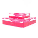 Contemporary pink acrylic home decor piece by Alexandra von Furstenberg.