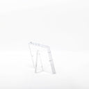 Minimalist transparent frame with adjustable legs for displaying signs