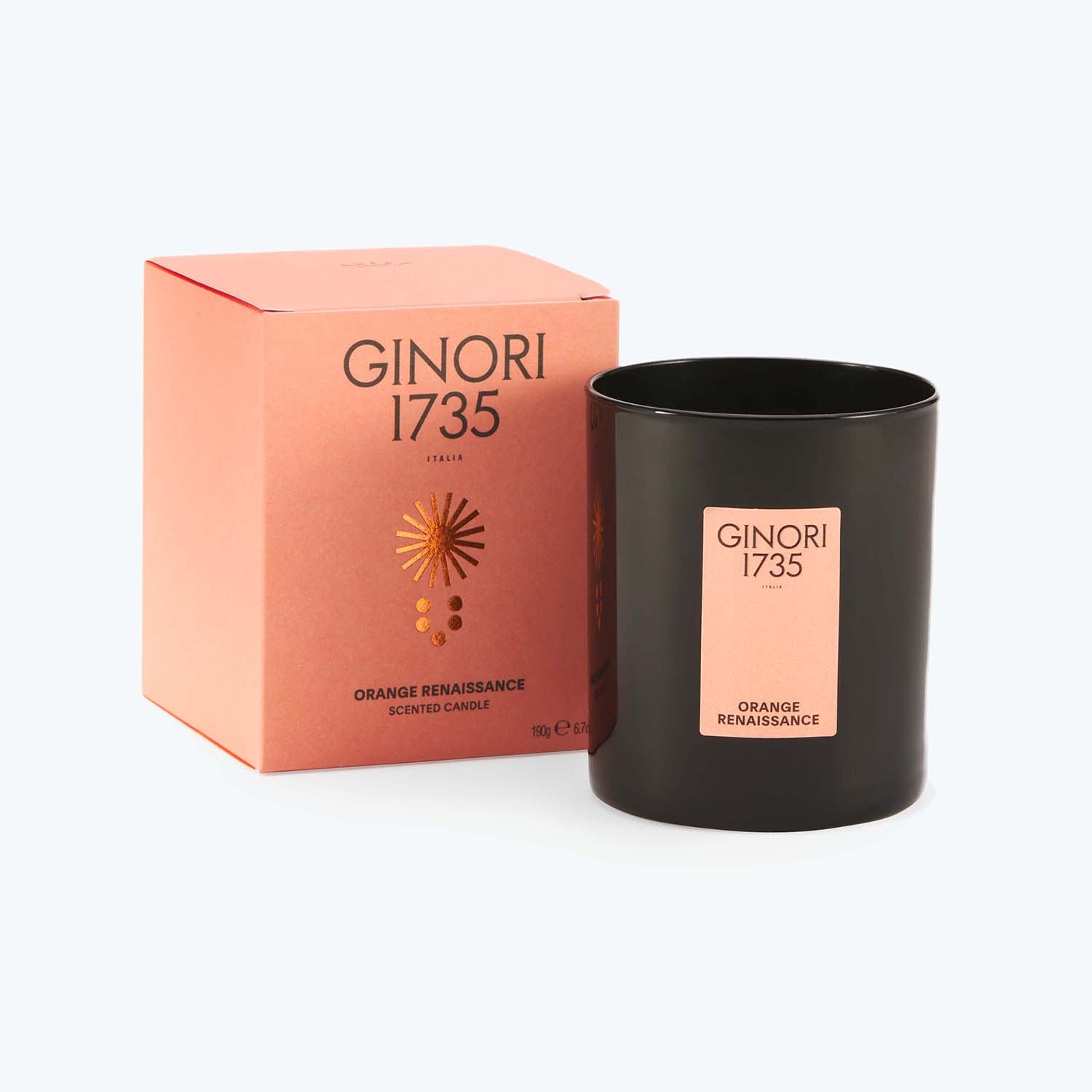 Elegant scented candle and packaging box exuding luxury and minimalism.