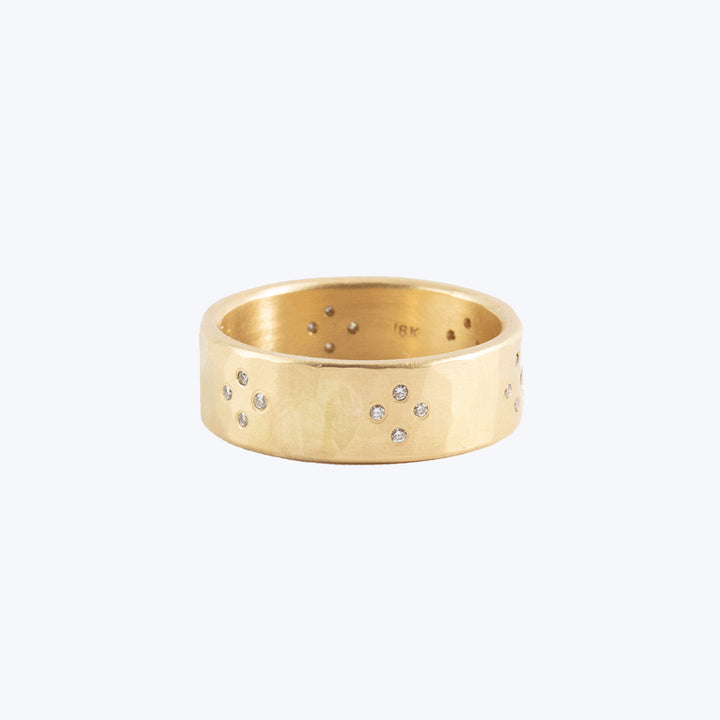 18k Gold Diamond Cluster Band-4