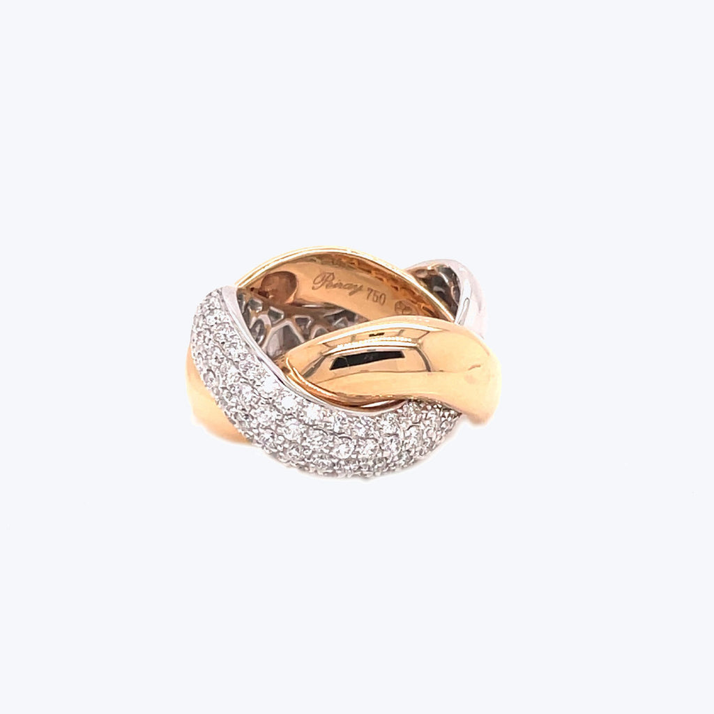 18Kr Poiray Contemporary Band Diamond Ring Default Title