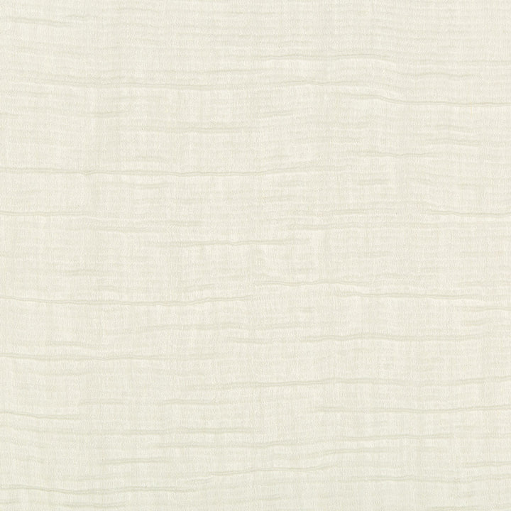 Close-up of off-white fabric with subtle striped texture pattern.