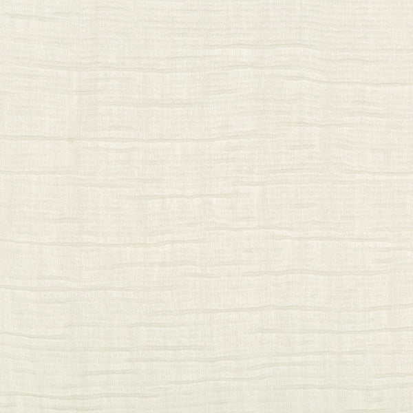 Close-up of off-white fabric with subtle striped texture pattern.