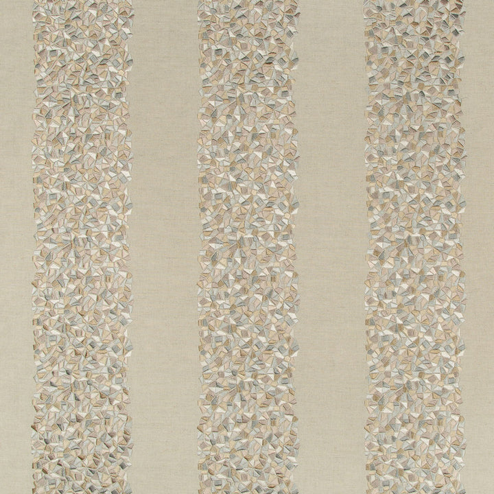 Decorative textile with intricate metallic design for home decoration applications.