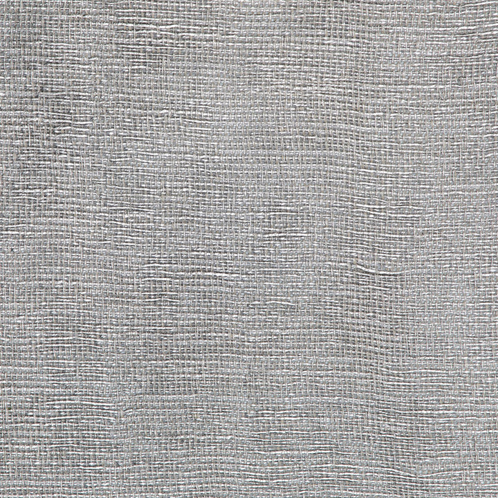 Close-up shot of a silvery-gray textured fabric with tight weave.
