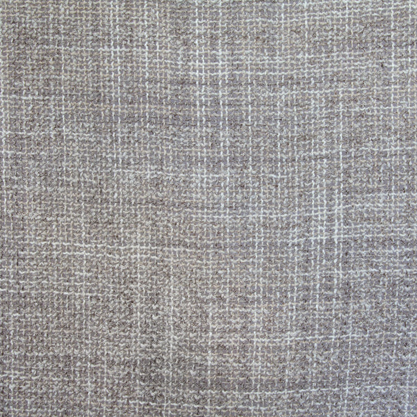 Close-up of gray textured fabric with tight weave pattern.