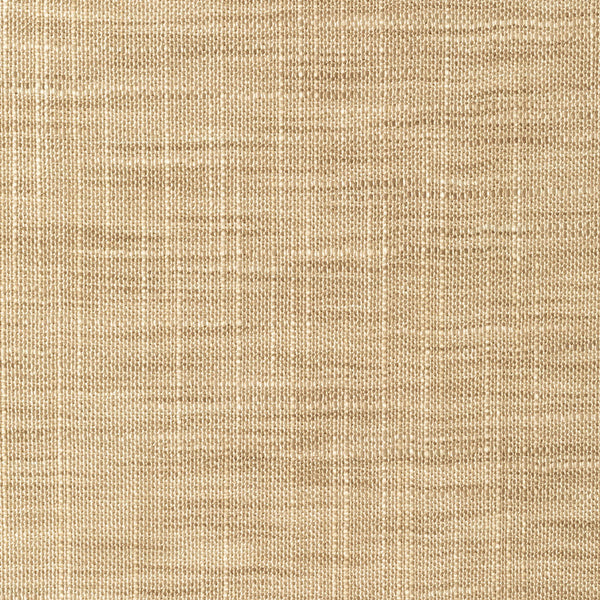 Close-up view of woven burlap fabric with natural beige color.