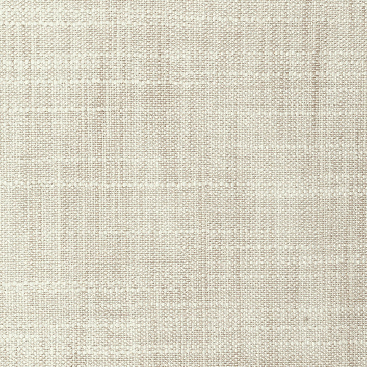 Close-up of beige woven fabric with a uniform, textured pattern.
