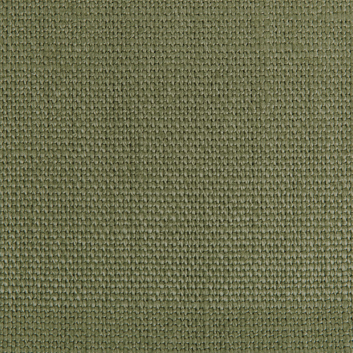 Close-up of olive green fabric with textured pattern, durable material.