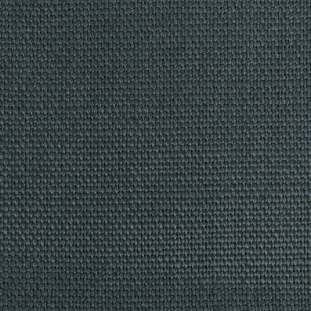 Close-up view of a dark, slate gray textured fabric with small-scale pattern.