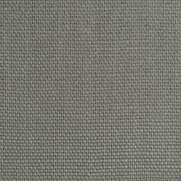 Close-up of gray fabric with tight weave and repetitive pattern.