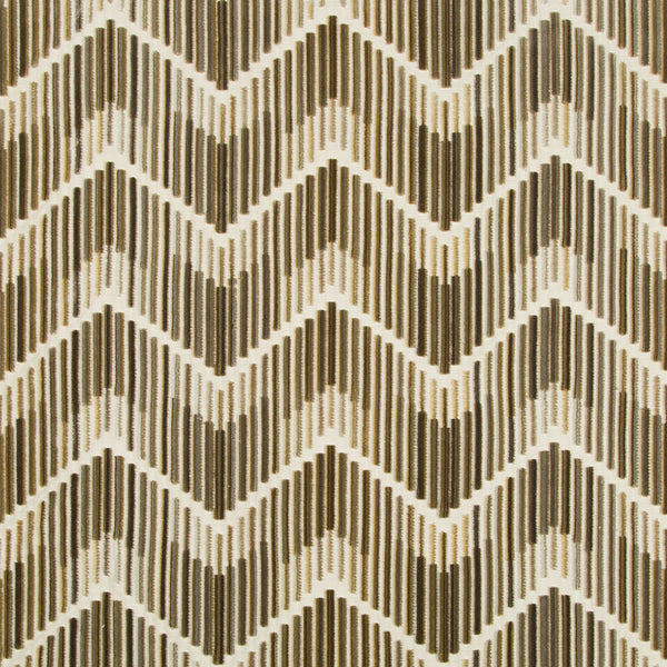 Chevron pattern in shades of brown and beige on textile.