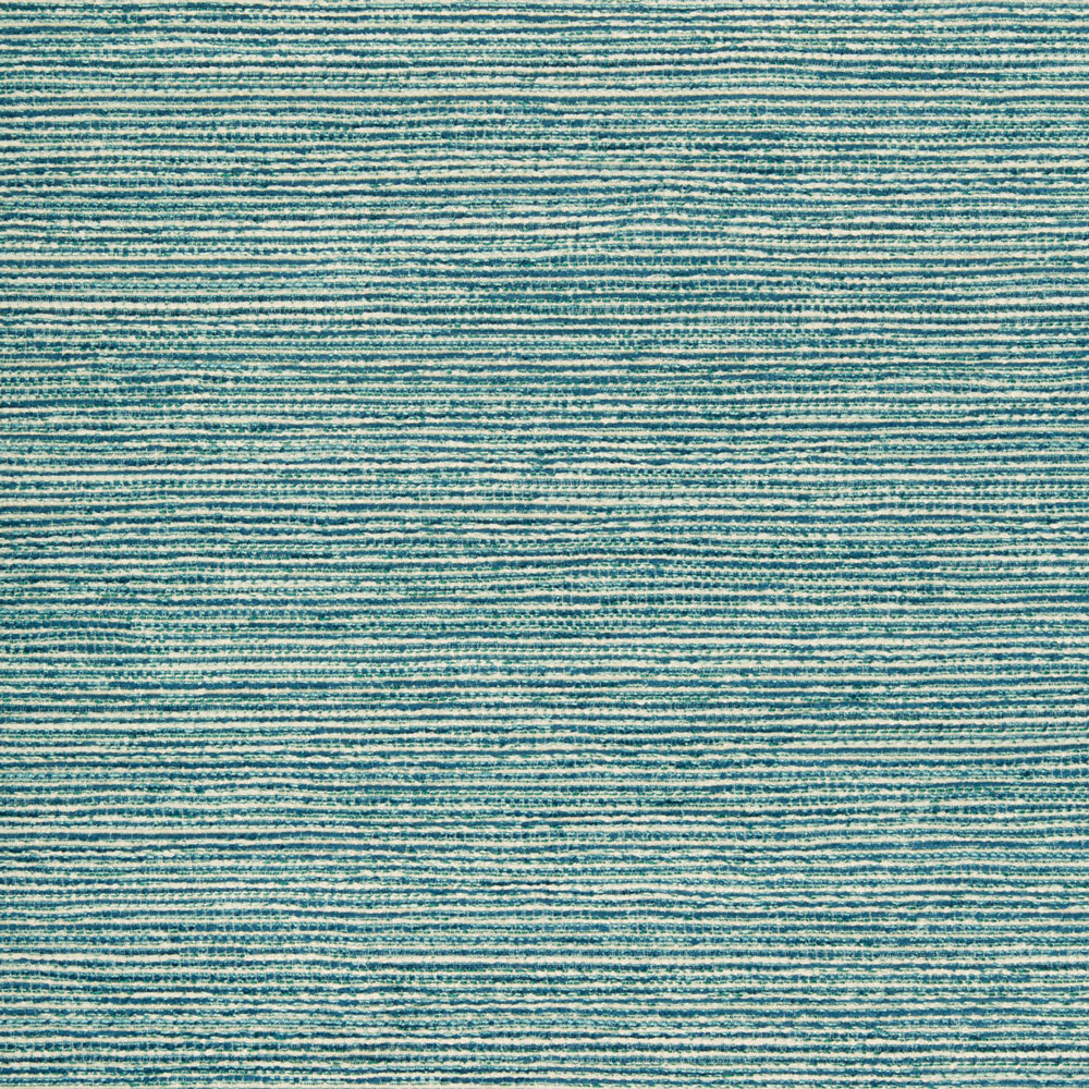 Teal fabric with horizontal stripes, versatile for upholstery or clothing.