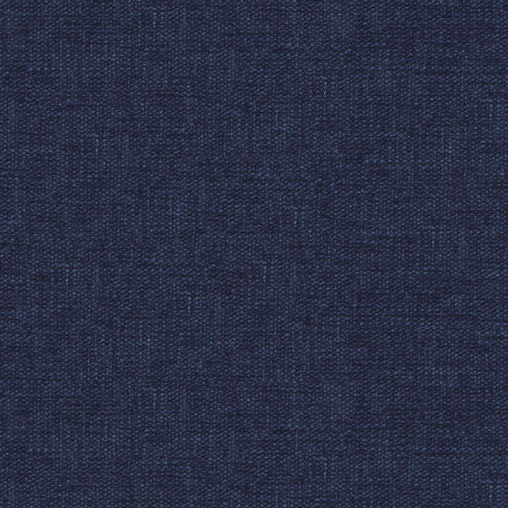 Close-up of dark blue denim fabric with diagonal twill weave.