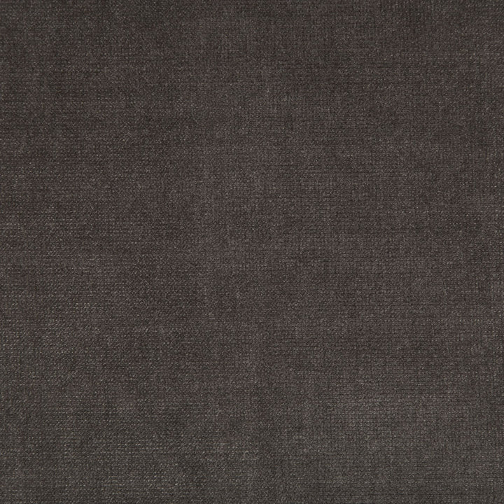 Close-up of dark charcoal gray fabric with fine-grained texture.