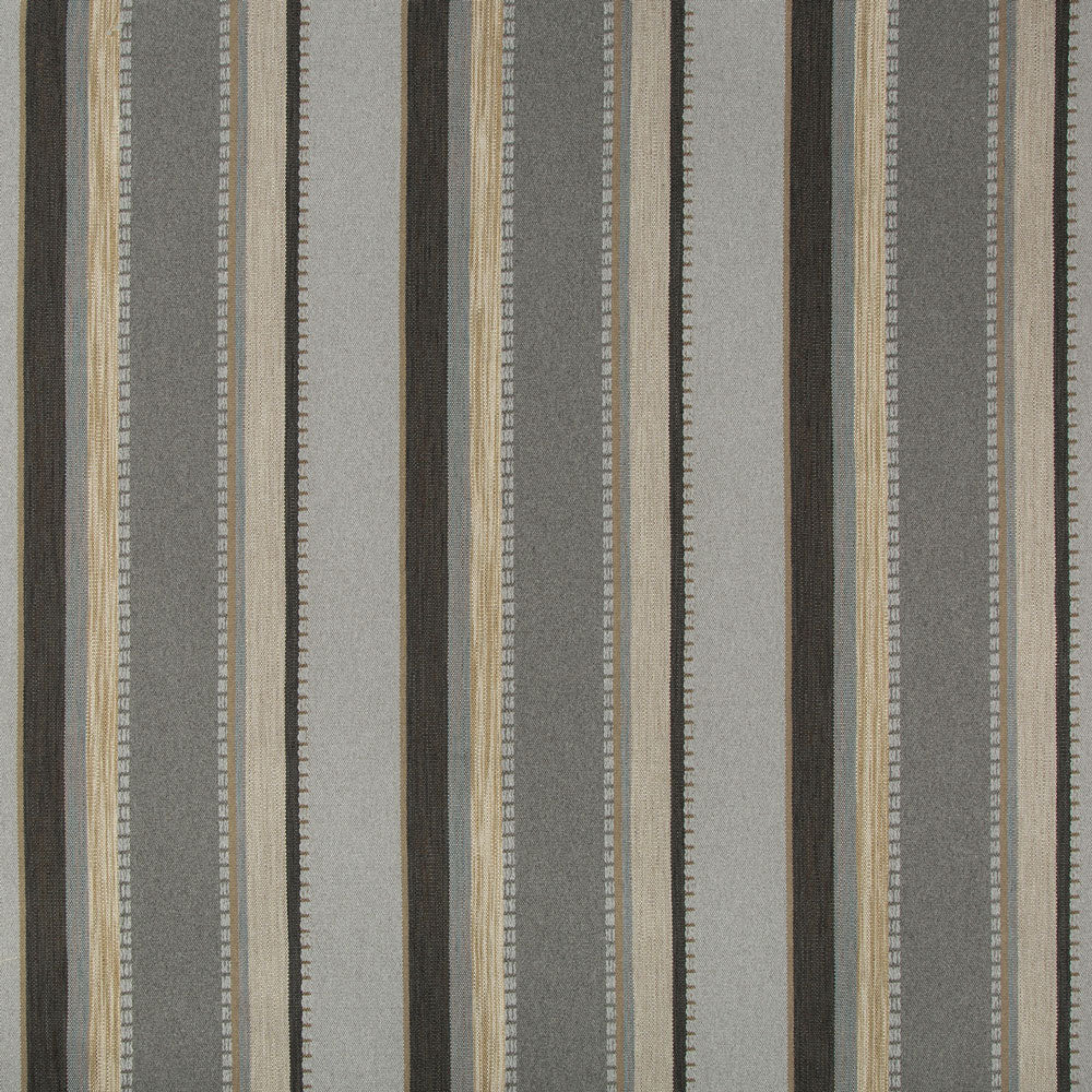 Close-up of striped fabric with vertical variation in width, color, and texture.