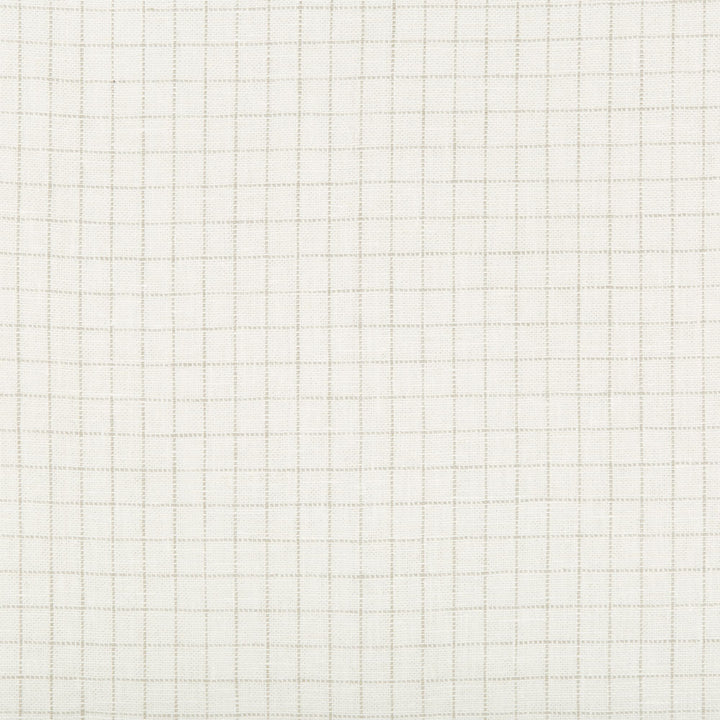 Close-up of light-colored fabric with grid pattern, versatile for textiles.