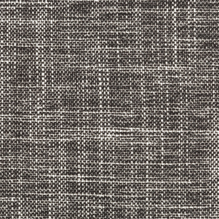 Close-up of black and white tweed fabric with random weave.