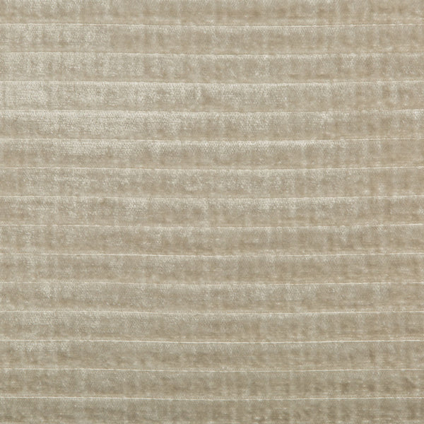 Textured fabric with alternating shades of beige creates elegant depth.