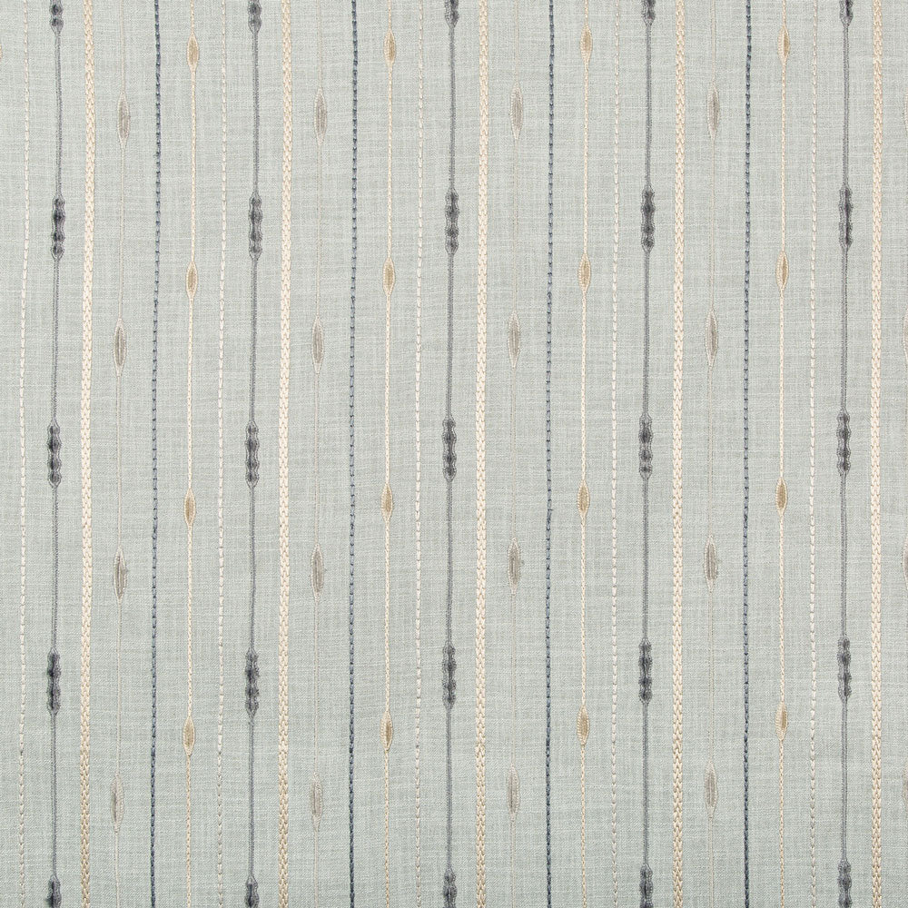 Close-up of a fabric with a sophisticated grey striped pattern.