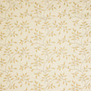 Elegant golden plant motif wallpaper adds a touch of nature-inspired luxury.