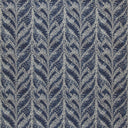 Intricate leaf-like pattern on dark fabric adds depth and rhythm.