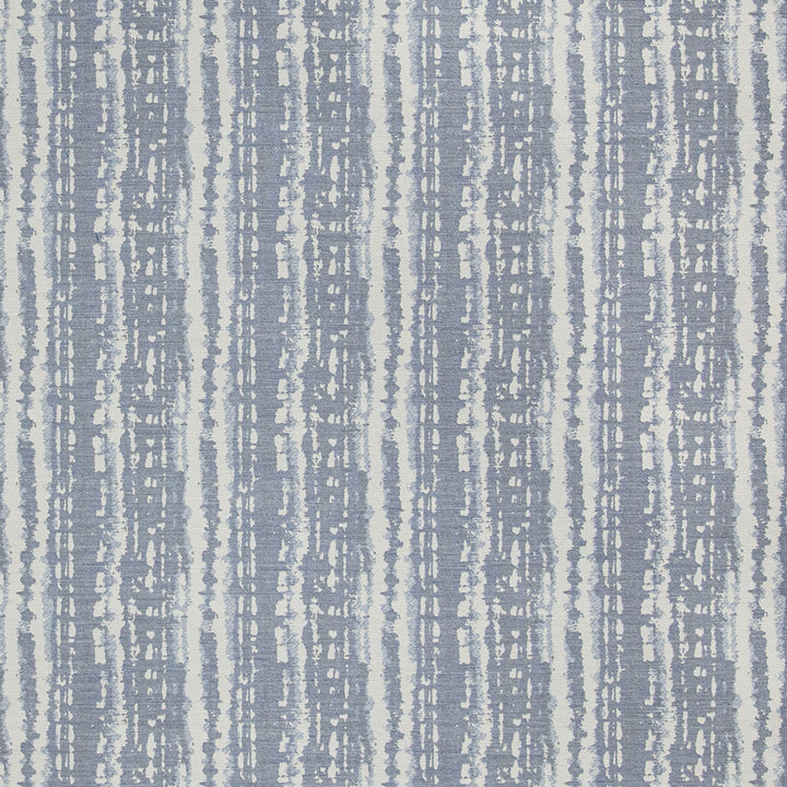 Textile with distressed vertical stripe pattern in gray and off-white.