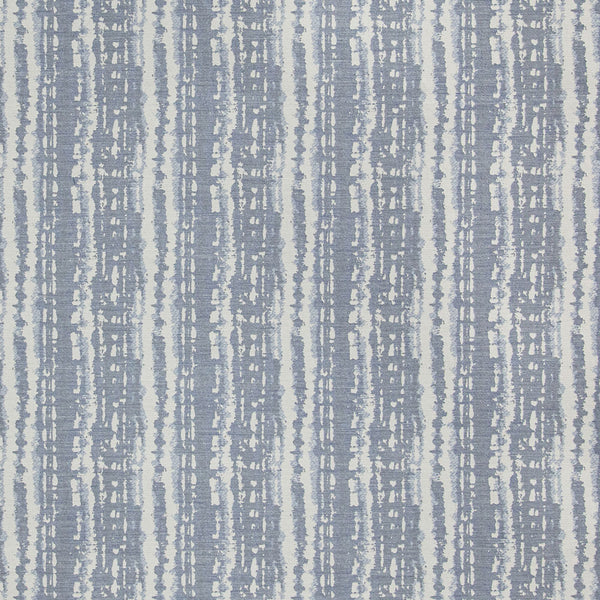 Textile with distressed vertical stripe pattern in gray and off-white.