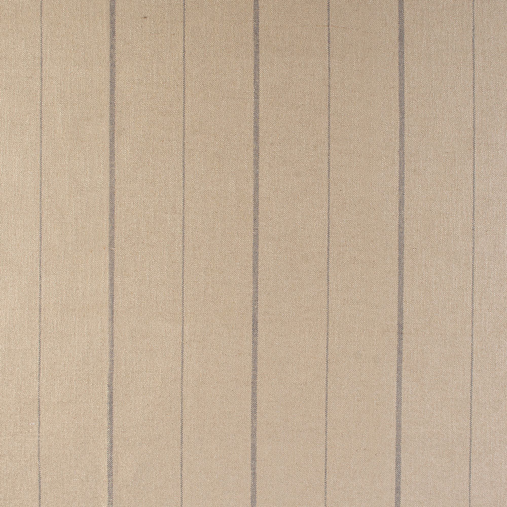 Textured fabric with vertical stripes in contrasting shades, possibly linen.