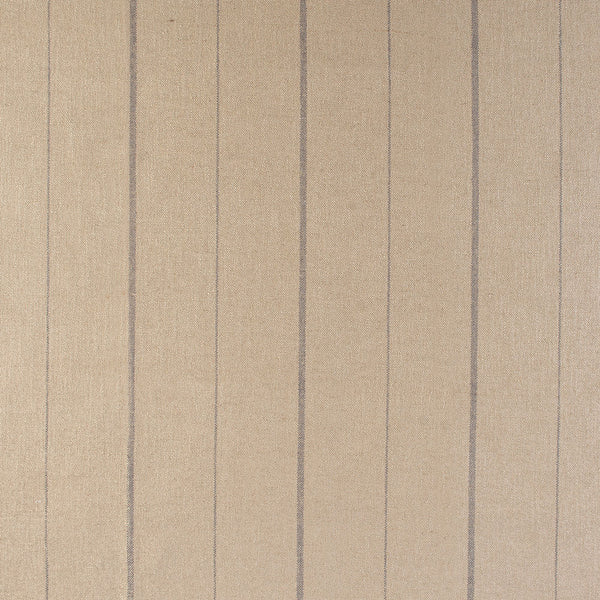 Textured fabric with vertical stripes in contrasting shades, possibly linen.